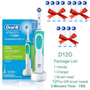 Oral B Electric Toothbrush Rotation Cleaning Oral 3D White Tooth Adult Vitality Tooth Brush Inductive Charging + Gift Brush Head