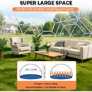 The Geodesic Haven | 12x7.2 Ft Outdoor TPU Greenhouse Dome for 4-8 People