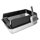 Stainless steel litter, Cat litter box, Semi-closed Cat toilet home with eclabus Protection, cleaning spovel included, litter for large cats, cats and rabbits