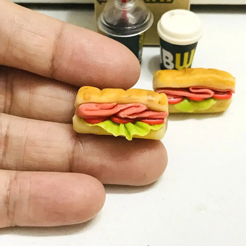 NEW 4PCS/Set 1/6 Scale Dollhouse Miniature Bread Coffee Mini Fast Food for Barbies Blyth OB11 BJD Doll House Kitchen Play Toys