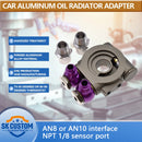 Oil Cooling Adapter Retrofit Oil Cooling Kit Sandwich Panel 360° Rotatable Thermostat Adapter 80° and 90°