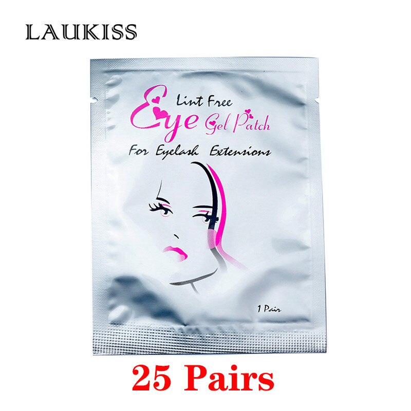 25/50/100Pairs Eye Patches Under Eyelash Pads for Building Hydrogel Paper Patches Pink Lint Free Stickers for False Eyelashes