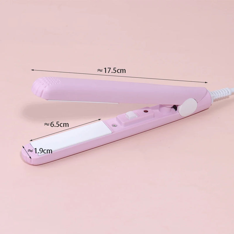 1PC Portable Mini Hair Straightener Curling Iron Ceramic Straightening Styling Tools Curling And Straightened Dual-use Splint