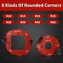 2Pcs Woodworking Router Round Corner Radius Template Aluminum Alloy Radius Jig Router Template Positioning Jig for R10 to R50