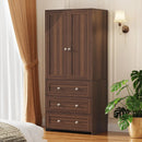 The Morning Gallery | 71" Mirrored Armoire with Integrated Drawer System