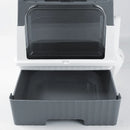 Cat Litter Box Hooded Cat Box Odor-Resistant Fully Enclosed Cat Toilet with Litter Scoop for Home Pets Supplies