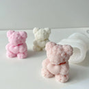 Rose Bear Heart Mold Flower Valentine'day DIY Mold Heart Shape Silicone Candle Mould