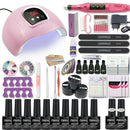 Super Manicure Set for Nail Kit with led Nail lamp 20000RPM Nail drill Machine Nail Polish Kit Acrylic Kit Nail Art Tools Set
