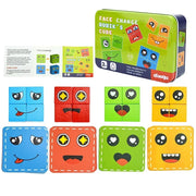 Kids Emotion Change Blocks Face Changing Expression Panel Parent Child Interactive Games Montessori Educational Toys Girls Boys