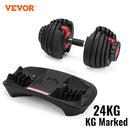 SIHAO Adjustable Dumbbells Sets and Dumbbell Stand 24KG and Dumbbell Weight  With Handle Base Fitness Workouts Equipment