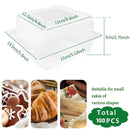 100Pcs Cake Slice Boxes Square Cheesecake Boxes Cupcake Slice Container with Lid Triangle Pie Holders For Bakery Party Wedding