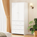 The Morning Gallery | 71" Mirrored Armoire with Integrated Drawer System
