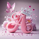 Huacan New Arrivals Diamond Painting Crown Letters  Full Drill Mosaic Butterfly Alphabet Art Wall Decor For Home Craft Kit