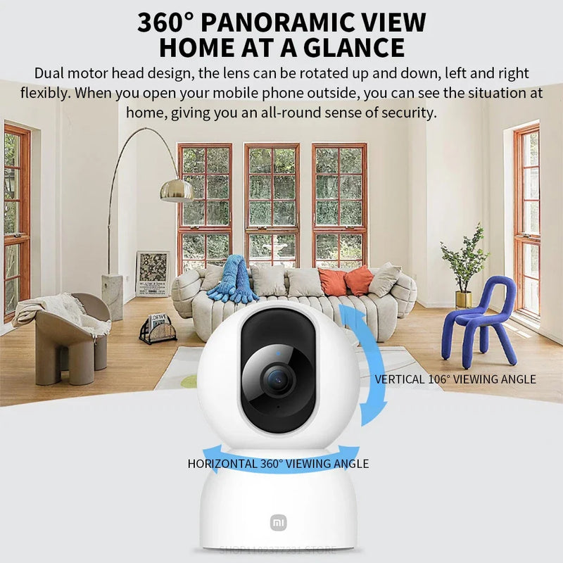 Xiaomi Mi Smart Camera 2 PTZ 360 Degree 1440P WiFi CCTV IP Webcam 2.4GHz 5GHz Low Light Full Color Home Baby Security Monitor