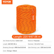 The Tenax Line | 220ft 48-Strand Dual-Weave Polyester Rope