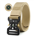 Men's Belt Outdoor Multi Function Compass Belt High Quality Canvas For Nylon Male Luxury Belts Women's Sports Jeans Neutral Belt