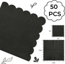 50-300PCS Paper Napkins Disposable Party Napkin Beverage Napkins Scalloped Cocktail Napkins for Wedding Dinner Birthday 5x5Inch