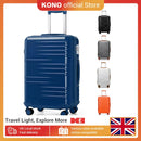 British Traveller Lightweight PC Hard Shell Cabin Suitcase with 4 Spinner Wheels&3-Digit Combination Lock Carry-On Hand Luggage