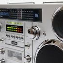 GPO Brooklyn Retro Boombox | Cassette Player, CD Player, Bluetooth Speaker, FM Radio, Portable Stereo System