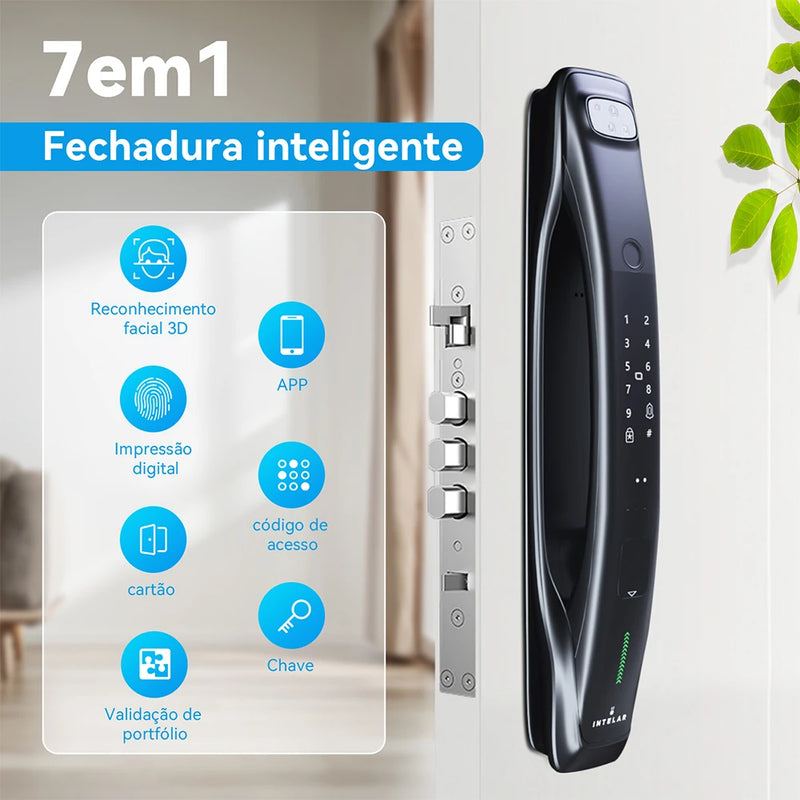 Intelar 3D biometric security camera, smart password door lock, electronic,unlocking application, fingerprint smart door lock