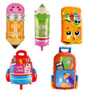 Back To School Student Stationery Bus Schoolbag Rubber Pencil Foil Balloon Babyshower Decoration Child Birthday Party Globos