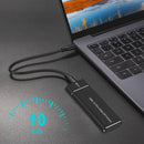 Samget M.2 NVME Solid State Drive externes Gehäuse 2230/2242/2260/2280 M.2 auf USB C Gehäuse 10 Gbit/s Typ A + Typ C für M/M+B Key
