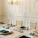 10Pcs Acrylic Candelabra 10 Arm Clear Candle Holder Wedding Table Centerpiece Home Decoration