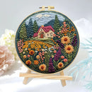 3D Handmade Embroidery Kit Junior Newbie Handcraft Creativity Embroidery Diy Warm House Material Pack, Mother's Day, Birthday, H