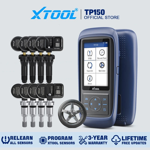 XTOOL TP150 WIFI TPMS-Programmier-Diagnosetool, aktiviert alle Sensoren, funktioniert mit 315/433 MHz Reifendrucküberwachung, liest und löscht DTCs