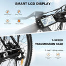 COLORWAY 28" E-Bike, E-Bike mit 36V 15Ah abnehmbarem Akku, 7-Gang, Citybike mit 250W Motor, Reichweite bis zu 45-100km