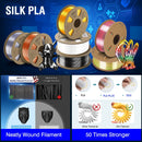 The LayerStack | 10-Roll 1.75mm 3D Printer Filament Collection (PLA / PETG / SILK)