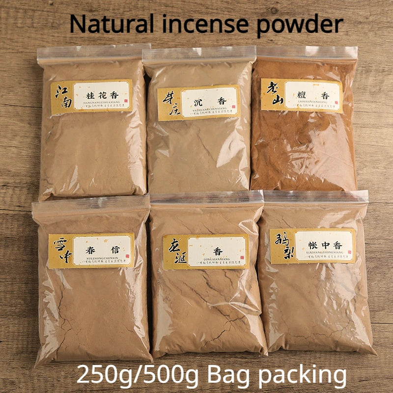 50/500g Incense Powder Old Mountain Sandalwood Agilawood Home/indoor /Aroma Stove/ Calming/purifying Air Make Incense Powder