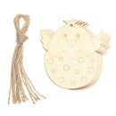 10pcs Wooden Easter Pendants Rabbit Egg Hanging Ornament For Happy Easter Party Home Decoration Kids DIY Painting Gifts Supplies