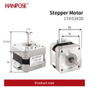 HANPOSE Nema17 stepper motor, torque 78 oz-in (52 N-cm), current 1.8 A. Models 17HS8401 17HS 2408 17HS3401S 17HS4401S 17HS6401S