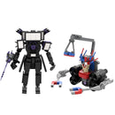 New Space Flying Saucer Skibidi Toilet Builing Blocks Camerman Titan TV Man Bricks DIY Figure Moddel Toys For Kids Birthday Gift