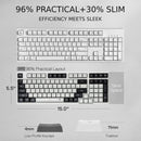 Redragon BK7114 Low-Profile 2.4G BT Wireless Computer 98 Keys Slim Office PC Scissors Mechanism Tactile Quiet Keystroke Keyboard