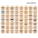 56pcs/Lot DIY Figures Head Building Blocks Accessories Laugh Cry Cute Angry Facial Expression Mini Bricks Toys Model Kids Gifts