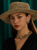 Vintage Style Gold Plated Ancient Coins Stud Earrings For Woman Round Button Shape Luxury Quality Jewelry Designer Gift 2026
