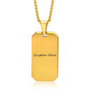 Waterproof Stainless Steel Dog Tag Necklaces for Men BFF Jewelry,Free Custom Birthday Graduation Father's Day Gifts to Him