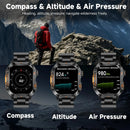New Outdoor 10ATM Waterproof Swim Smart Watch Men GPS Compass Flashlight 540mAh Large Battery Bluetooth Call Sport HD Smartwatch