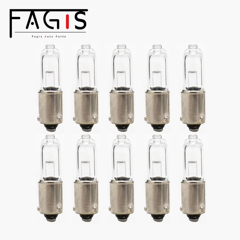 Fagis 10 Pcs 1156 BAY9S H21W 12V 24V 21W Halogen Brake Indicator Signal Lamp Car Light Bulb Quartz Glass Auto Clearance Light