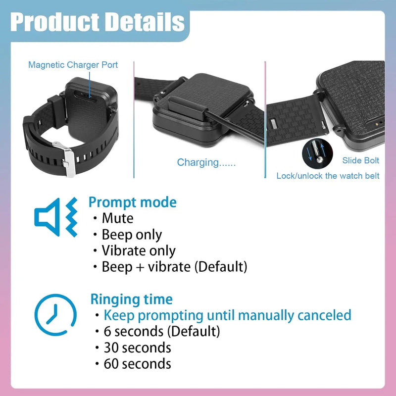 Caregiver Pager Wireless Calling System Vibration Sound Alarm for Hospital Clinic Nursing