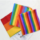 Colorful Rainbow Pocket Square Scarf Bandana Headband Wristband Neck Tie for Gay Lesbian Pride Festival Parade Trendy Style