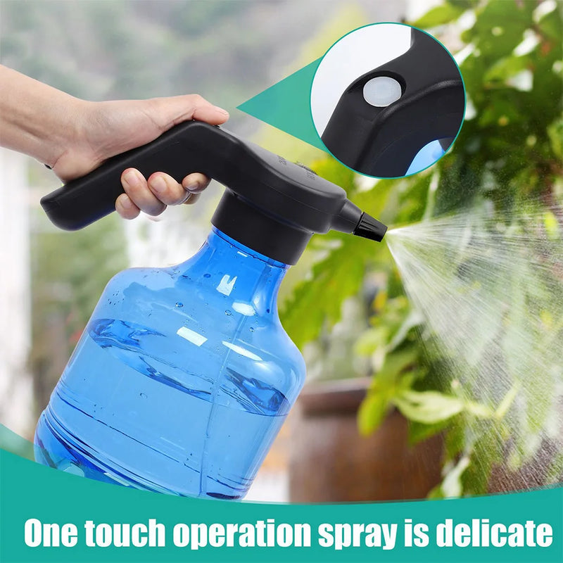 Electric Watering Flower Spray Dual Mode Plant Mist Sprayer Rechargeable Window Cleaning Tool for Home Gardening and Hair Care