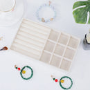 1PC, Flocking Jewelry Box Jewelry Tray, Color: Beige 2030