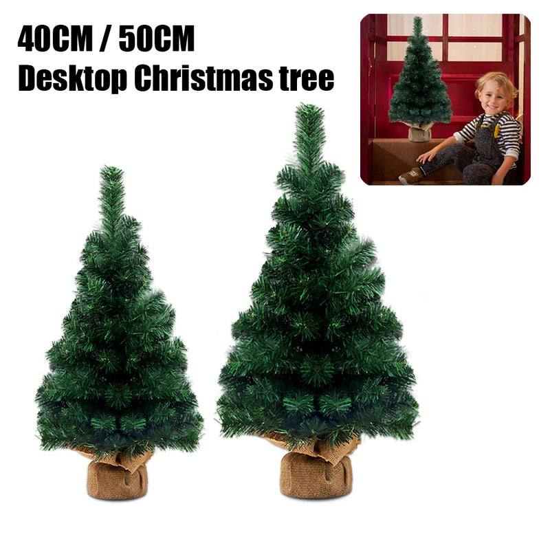 40CM 50CM Artificial PVC Christmas Tree Decoration Festival Home Desktop Ornament Xmas Navidad Gifts Merry Christmas Decorations