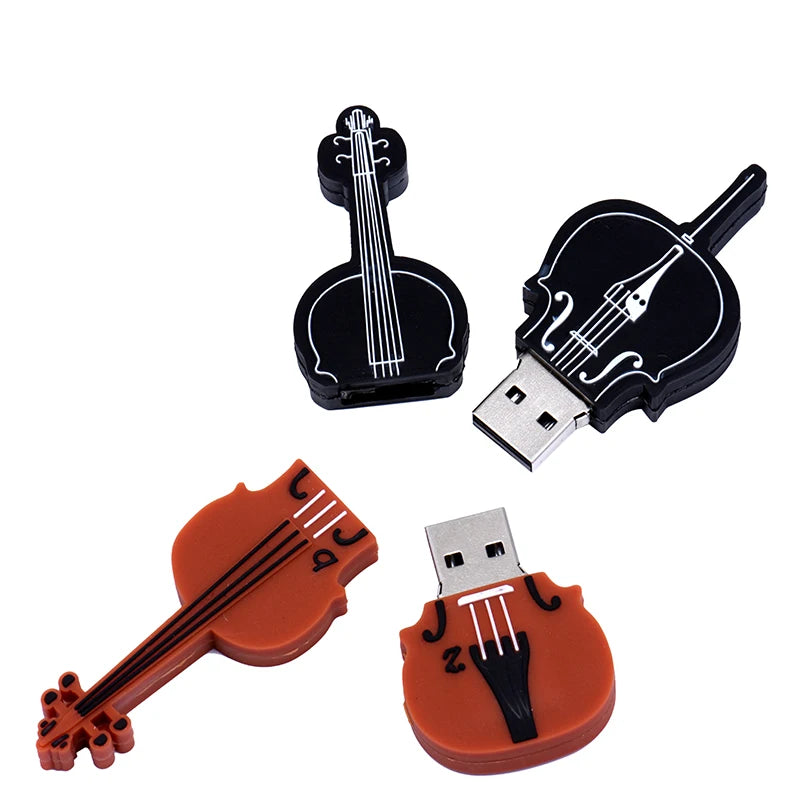 Guitar Series Creative Gifts USB 2.0 Flash Drive Real Capacity Pen Drive 64GB/32GB/16GB/8GB/4GB Memory Stick Pendrive  U Disk