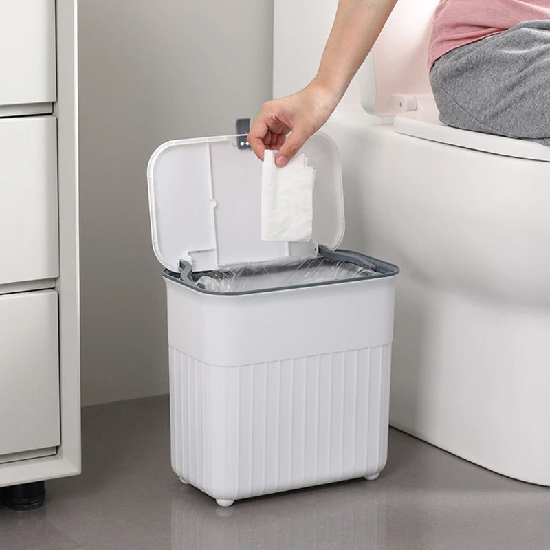 【Lifeideas】Door Hanging Trash Can Kitchen Bathroom Toilet Waste Storage with Inner Barrel Wall Mounted Garbage Rubbish Bin