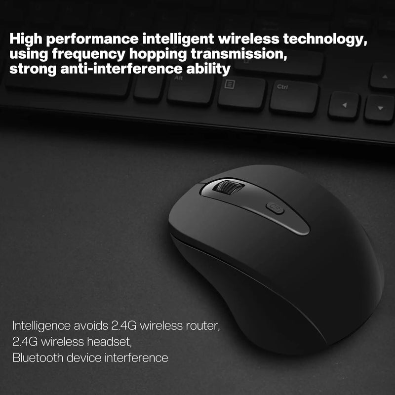 Silent Wireless Mouse for Laptop Small Compact Cordless Computer Mice with USB 2.4 GHz Quiet Click Travel Mouse