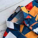 INCERUN Summer Men Beach Shirt Geometric Print Short Sleeve Lapel Neck Button Leisure Hawaiian Shirts Men 2023 Streetwear S-5XL